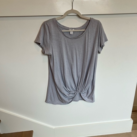 bp Tops - BP Short Sleeve T-Shirt Scoop Neck with Front Knot in Grey Nordstrom